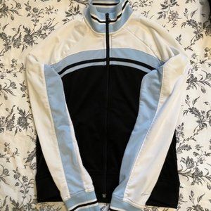 Nike Women's Medium (8-10) Navy, White, and Carolina Blue Track Jacket